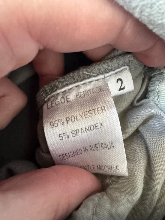 Légoe Heritage Sage Green Maternity Shortalls Romper- US Large - Picture 6 of 7